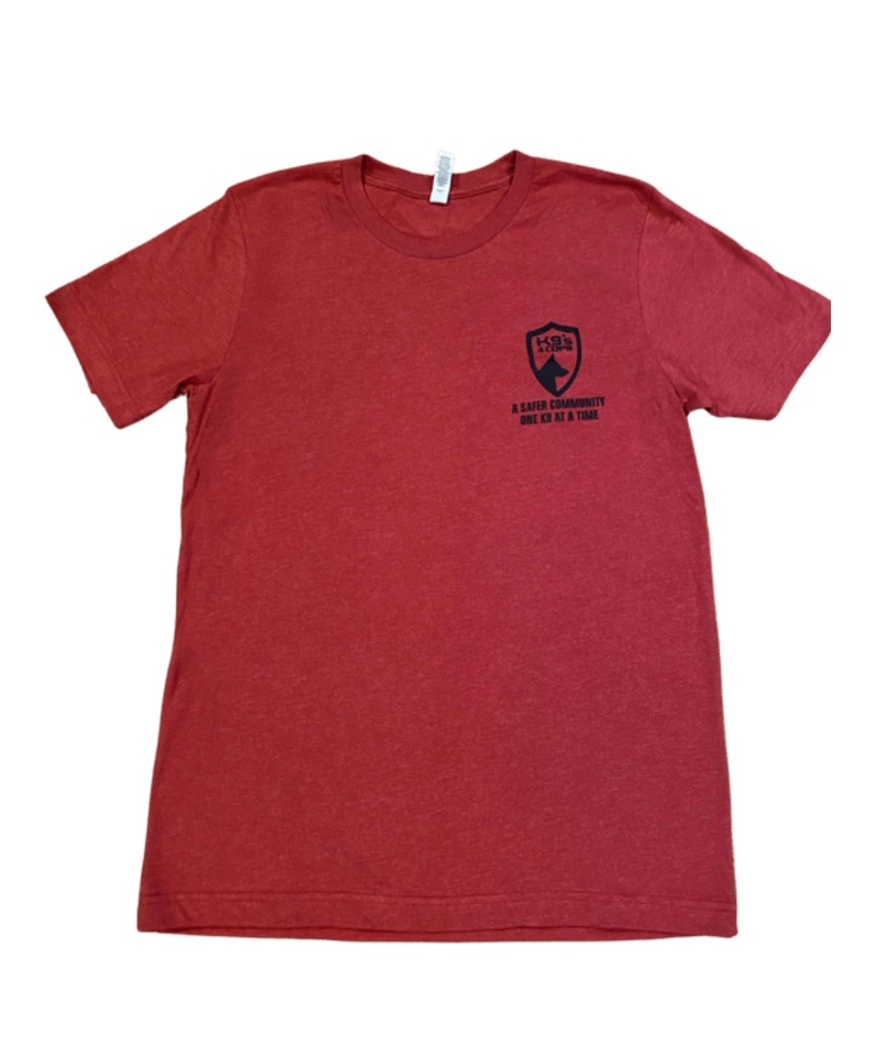 K9 Names T-Shirt- Heathered Red