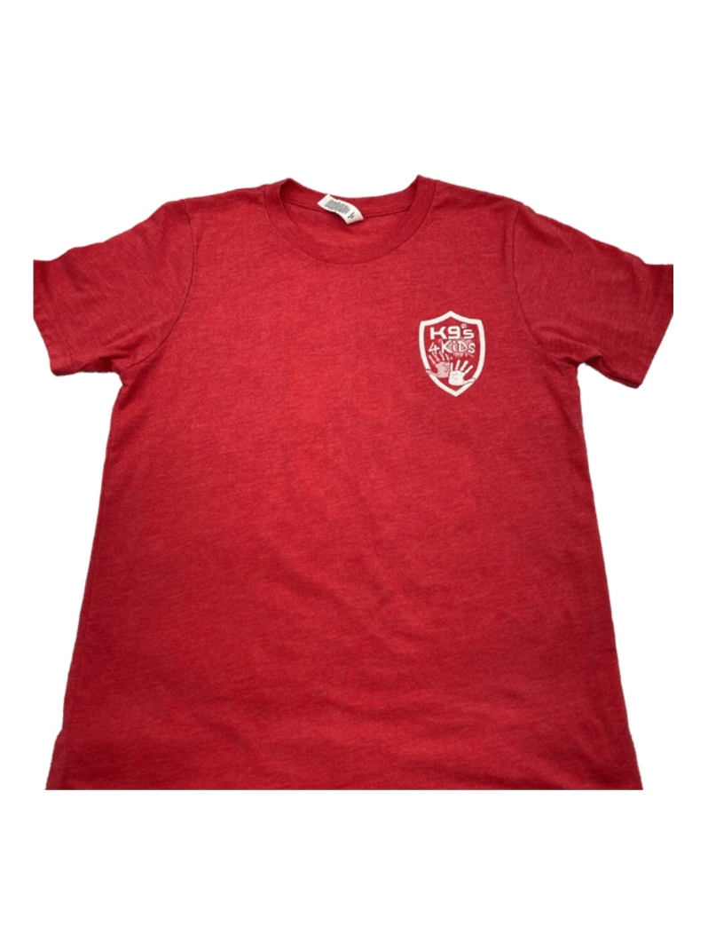 Live, Love, Bark Youth T-Shirt- Heathered Red